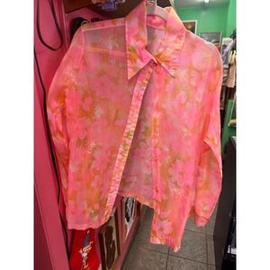 Vintage Pink Flower Power Shirt